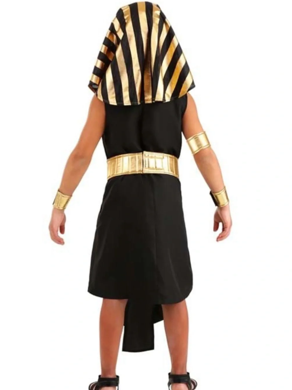 Dark Pharaoh Kid's Costume, Kids size Large, No arm cuffs & Staff in package.